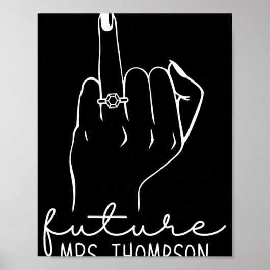 Future Mrs. Thompson New Bridal To Be Fiance Bache Poster (Vorne)