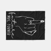 Future Mrs. Turner New Bridal To Be Fiance Bachelo Fleecedecke (Vorderseite (Horizontal))