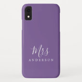 Future Mrs Vibrant Lila Chic Script Bride Case-Mate iPhone Hülle (Rückseite)