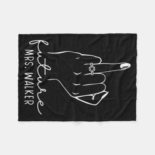 Future Mrs. Walker New Bridal To Be Fiance Bachelo Fleecedecke (Vorderseite (Horizontal))