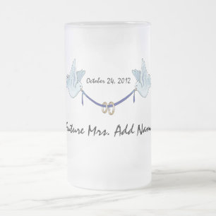 Future Mrs Wedding Doves Mattglas Bierglas