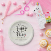 Future Mrs Whimsy Calligraphy Brautparty Pappteller (Party)