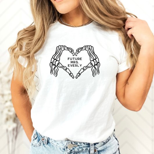 Future Mrs Women Shirts Gothic Skeleton Hands