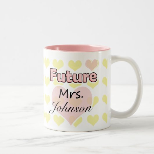 Future Mrs. Zweifarbige Tasse (Rechts)