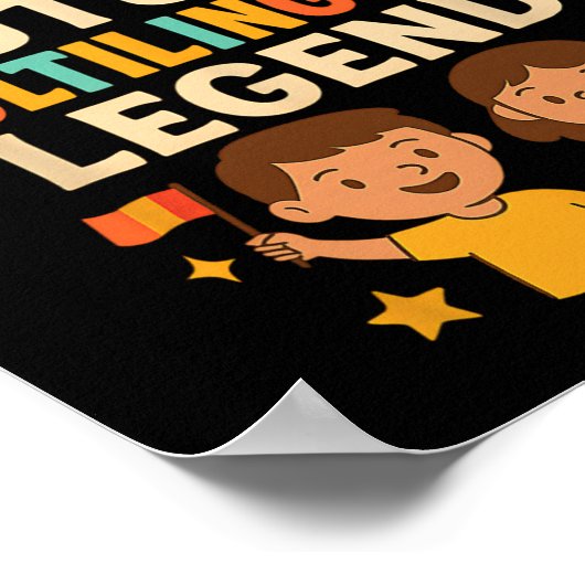 Future Multilingual Legend Language Learning Kid E Poster (Ecke)