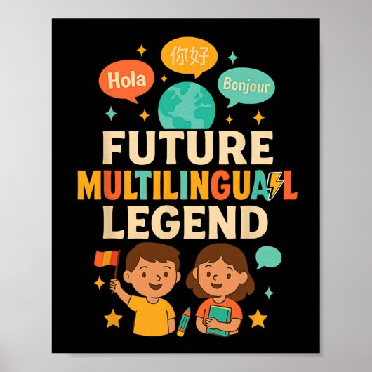 Future Multilingual Legend Language Learning Kid E Poster (Vorne)