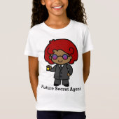 Future Niedlich Secret Agent Girl T-Shirt (Vorderseite)