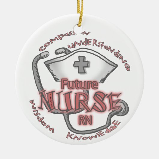 Future Nurse Axiom Keramik Ornament (Vorne)