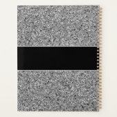 Future Nurse Black Silver Glitzer Stethoscope Name Planer (Rückseite)