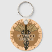 Future Nurse Caduceus Schlüsselanhänger (Vorderseite)