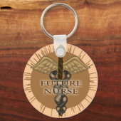Future Nurse Caduceus Schlüsselanhänger (Vorderseite)