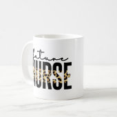 Future Nurse Cheetah Print Nurse in der Ausbildung Kaffeetasse (Vorderseite Links)