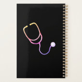 Future Nurse Elegant Modernes Rosa und Schwarz Planer (Rückseite)