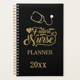 Future Nurse Elegante Modernes Gold Minimalistisch Planer
