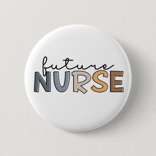 Future Nurse | Geschenk für Krankenpfleger Button (Vorderseite)