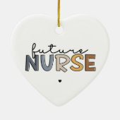 Future Nurse | Geschenk für Krankenpfleger Keramik Ornament (Hinten)