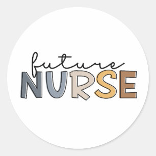 Future Nurse   Geschenk für Krankenpfleger Runder Aufkleber