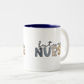 Future Nurse | Geschenk für Krankenpfleger Zweifarbige Tasse (VorderseiteRechts)