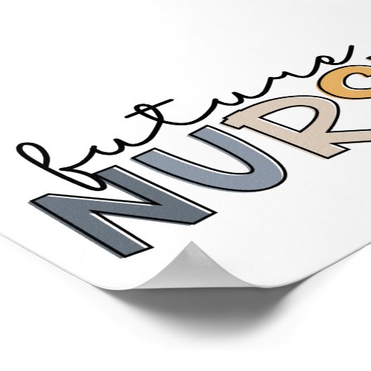 Future Nurse | Geschenke für Krankenpfleger Poster (Ecke)