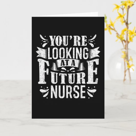 Future Nurse Karte (Gelbe Blume)