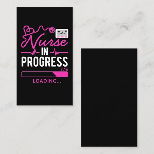 Future Nurse Loading Funny Nursing Visitenkarte (Vorne/Hinten)