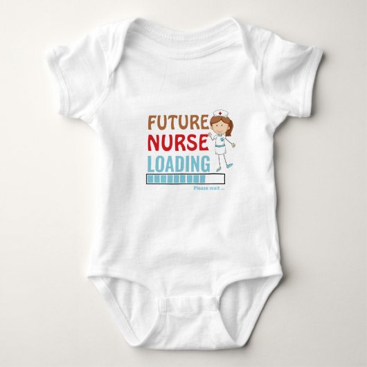 Future Nurse Loading | Niedliche Dusche Party Klei Baby Strampler (Vorderseite)