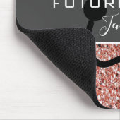 Future Nurse Medical Stethoscope Pink Glitter Name Mousepad (Ecke)