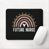 Future Nurse Nursing Student Leopard Rainbow Nursi Mousepad (Mit Mouse)