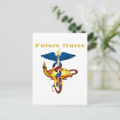 Future Nurse Postkarte (Stehend Vorderseite)