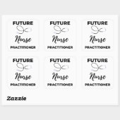 Future Nurse Practitioner 2 Quadratischer Aufkleber (Blatt)