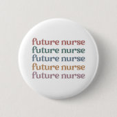 Future Nurse Retro Nursing School Student Button (Vorderseite)