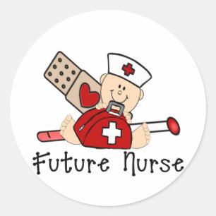Future Nurse Runder Aufkleber