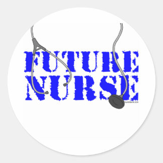 Future Nurse Runder Aufkleber