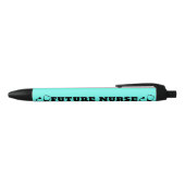 Future Nurse Stethoscope Aqua Aquamarin Personalis Kugelschreiber (Oberseite)