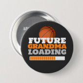 Future Oma Loading Basketball Baby Dusche Button (Vorne & Hinten)
