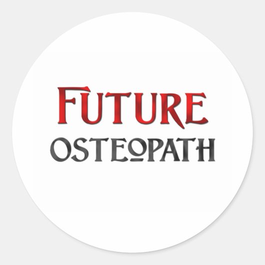 Future Osteopath Runder Aufkleber (Vorderseite)