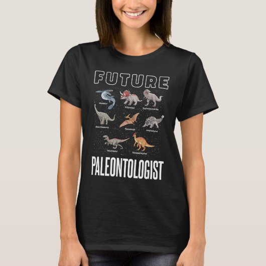 Future Paleontologist Dinosaur Kids Student Paleon T-Shirt (Vorderseite)
