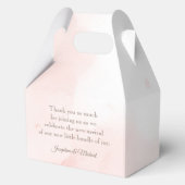 Future Papa Baby Shower Peach Elephant Geschenkschachtel (Rückseite)