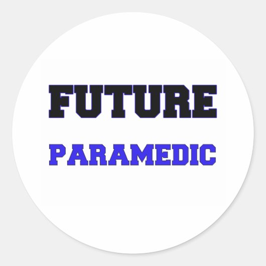 Future Paramedic Runder Aufkleber (Vorderseite)