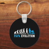 Future Pater Papa Evolution Funny Vaterhood Schlüsselanhänger (Vorderseite)