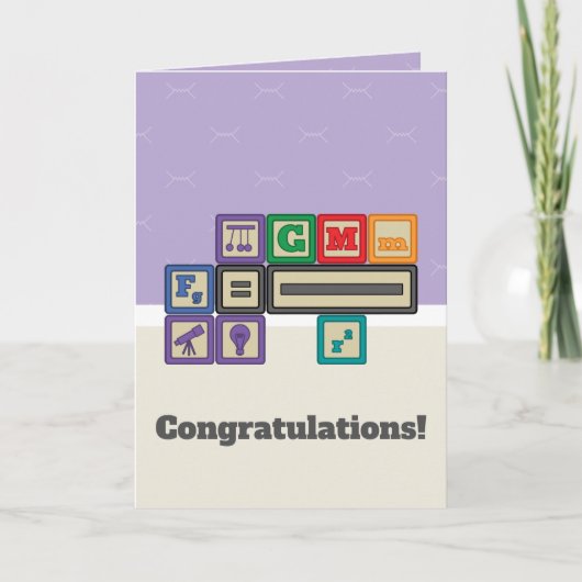 Future Physicist's Blocks Greeting Card Karte (Vorderseite)