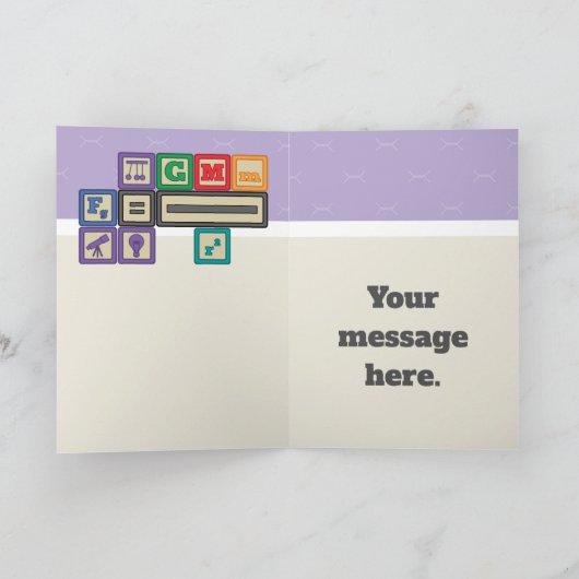 Future Physicist's Blocks Greeting Card Karte (Innenseite)