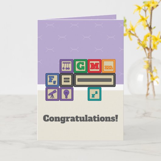 Future Physicist's Blocks Greeting Card Karte (Gelbe Blume)