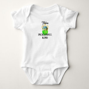 Future Pickleball King Baby Green Ball in Crown Strampler