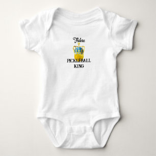 Future Pickleball King Baby Yellow Ball in Crown Strampler
