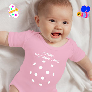 Future Pickleball PRO pink Baby Strampler