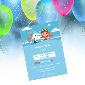 Future Pilot Airplane Adventure Birthday Einladung