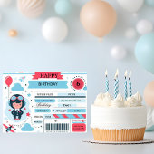 Future Pilot Airplane Boarding Pass Birthday Einladung