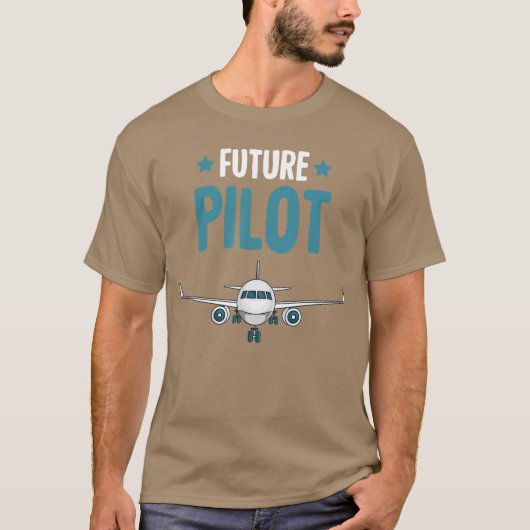 Future Pilot Airplane Plane Boysoddler friend T-Shirt (Vorderseite)