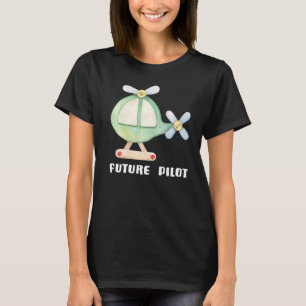 Future Pilot Boys Girls Kleinkind Kinder Helikopte T-Shirt